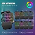 RedThunder G60 2.4Ghz Wireless RGB One-Handed Gaming Keyboard, 35-key Mini Design, Ergonomic Non-slip Comfortable Hand Rest, Rechargeable 2000mAh Battery, Suitable For PC, PS4, PS5, Xbox One.. 