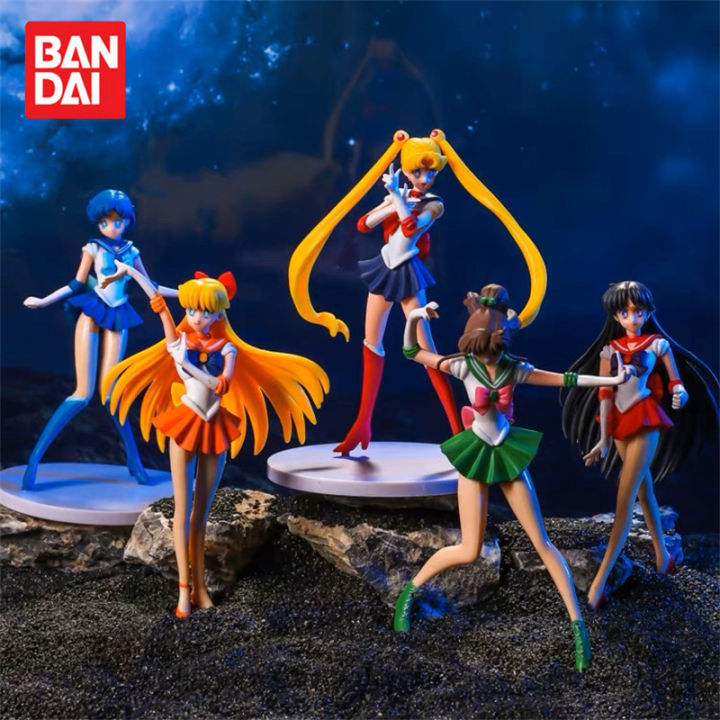 Sailor Moon Anime Figure Mizuno Ami Tsukino Usagi Hino Rei Aino Minako Action Anime Figure Model Kawaii Doll Desktop Ornaments