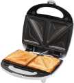 Sencor SSM 9300 White Plastic Sandwich Maker BBQ Waffle Maker 3-in-1, 900W Panini Press Grill and Waffle Iron Set with Removable Non-Stick Plates, Breakfast Sandwich Maker Grill Perfect for Cooking Grilled Cheese, Tuna Melts, Burgers, Steaks and Snacks, |. 