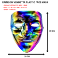 Hacker Mask Ghost Dancer V Character Vendetta Mask joker Horror Mask - Anonymous V Vendetta Mask – Black, White, Gold & Silver – Hacker, Cosplay & Halloween Costume Mask for Adults & Teens. 