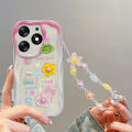 For Tecno Spark 10 Pro Spark 10C Spark 10 4G KI5q KI7 Cover,with Flower Bracelet 3D Cute Cartoon Pattern Shockproof Silicone Phone Case. 