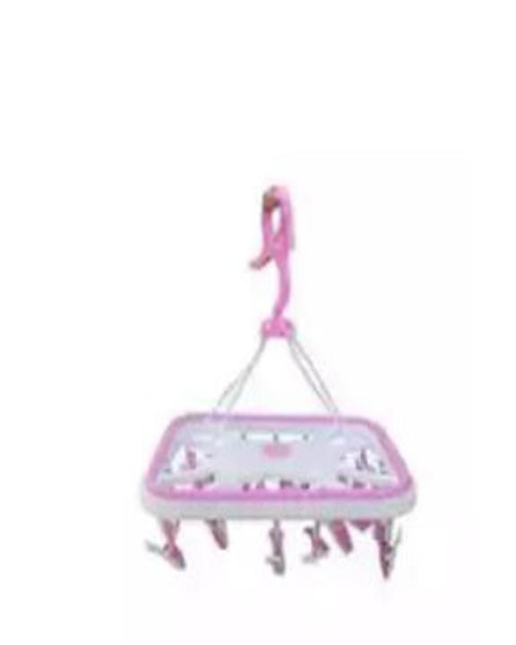 Baby Cloth Hanger With 20 Hangers - Pink & White