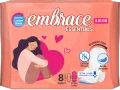 Embrace Essentials Ultra Thin Sanitary Pads Extra Long 8 Pads. 