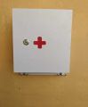 wall mounted wooden first aid box Security locker plus keys holder. 