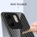 Biruiqu For Infinix Hot 50i Carbon Fiber Glass Protective Case Cover. 
