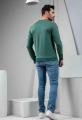 Ignite Mens Crew Neck Letter Embossed Solid Sweatshirt - Green. 