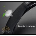 carbon fiber leather steering wheel cover Carbon fiber leather steering wheel cover Toyota Camry Altis Vigo Fortuner CHR Vios Yaris Ati（model:Round black + sport）. 
