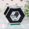 Desire Hexagon Glitter Mirror Glass Bling Wax Melt Oil Warmer. 