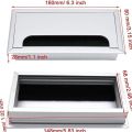 Computer Desk Office Table Wire Cap / Wire Cover Aluminium Rectangle Black Brush 6 X 3 Clopal. 