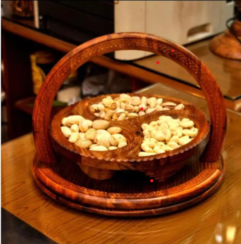 Iftar Fruit Basket | Wooden Foldable Fruit Basket for Kitchen & Dining Table Decoration | Multipurpose Wooden Foldable Fruit Basket | Elegant Wooden Fruit Basket - Foldable & Perfect for Iftar | Daraz.pk Exclusive