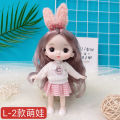 High-profile figure 17 cm Doll Big Head Cute Baby 8 Points BJD Children's Toy Little Princess Girl's Birthday Gift. 