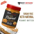 BODY MECHANIQ Organic Keto Peanut Butter 500g - Sugar-Free, Natural, Low-Fat Spread. 