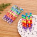 5*7 Color Crayons Cartoon Smiley Face Expression Candy Gourd Pen Children Students Painting Stationery School Office Supplies. 