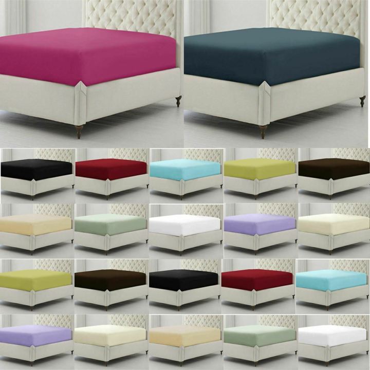 Pack OF 2 - Jersey Fitted Bed Sheet - Single Bed MultiColour