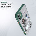 UCUC for Samsung S10 Plus Back Cover Handsome Astronauts Side Printed Pattern Design Phone Cover Frosted Transparent Hard Phone Case. 