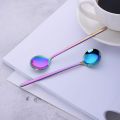 【BestGO】1 Set 8 Pcs Cute Small Coffee Spoons Stainless Steel Rainbow Demitasse Spoons for Tea Spoons Dessert Spoons Cutlery Set. 