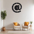 Sign Symbol with Numbers Wood Wall Clock | Laser Cut Craft For Home Office Wall Decor | Made of Imported Wood, | 16 by 16 Perfect Size | Clock for Rooms | With Intricate Carvings and Designs | Beautiful and Elegant Wooden Wall Clock.. 