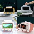 Tissue Box,Facial Tissue Box Holder with Phone Mount,TV Shaped Paper Box for Bedroom and Office Room. 