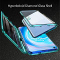 Biruiqu For Oneplus Nord CE 2 Lite 5G Magnetic Absorption Case Metal Frame Shockproof Double Sided Tempered Glass Magnetic Case Cover. 