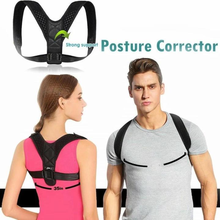 Posture Corrector Adjustable Belt for Men and Women - Shoulder Support Relief Back Pain - Back Braces - Adjustable Body Posture Corrector