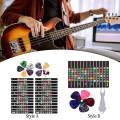 Fingerboard Note Stickers and Picks for Beginner 6 Strings Acoustic Guitar. 