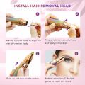 USB Rechargeable 2 in 1 Facial Hair Remover and Eyebrow Trimmer Pocket Size Painless Face Hair Removing Machine Flawless Brows Eyebrow Hair Remover Machine Pen Electric Shaver For Women. 