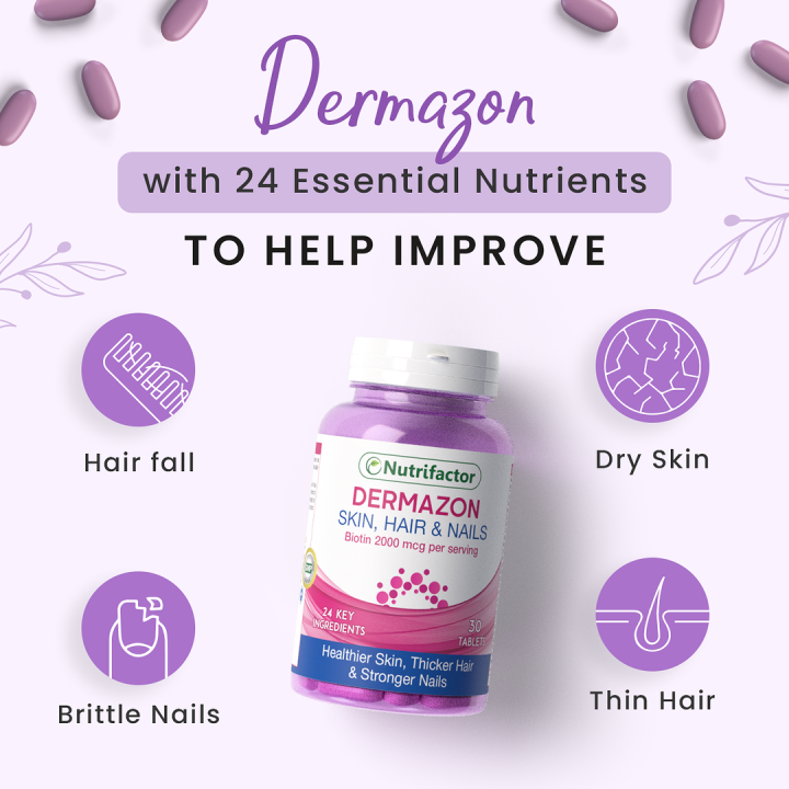Nutrifactor Dermazon Skin, Hair & Nails 30s Tablets
