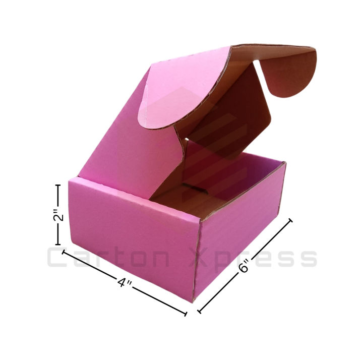 6x4x2 inch Folding box Strong corrugated boxes | Pink & Black  Box Carton Box for Packaging Material