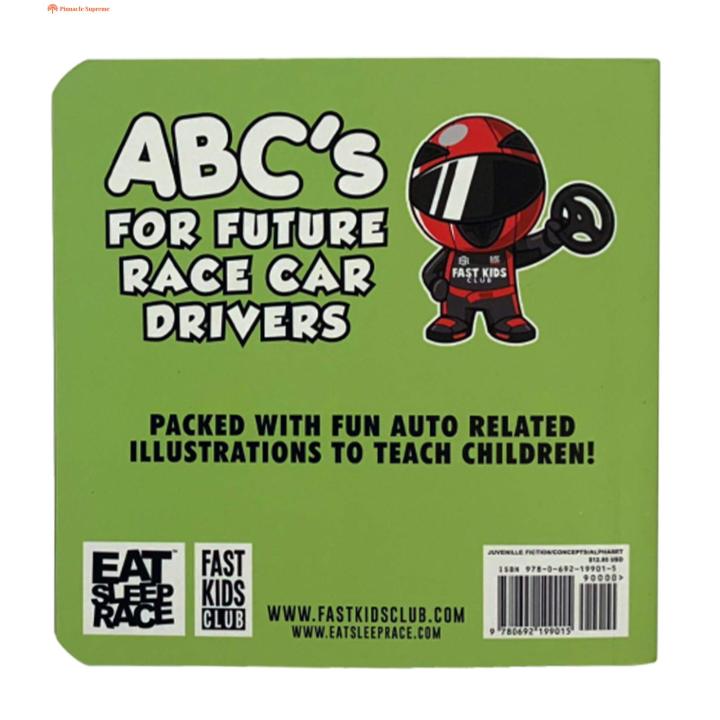 Educational Abc Book Fun Educational Racing Car Alphabet Book for Kids Perfect Gift for Toddlers Boys Girls to Learn Car Parts Abcs Kids Alphabet Book