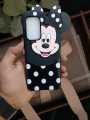 OPPO A52 Hello Kitty With Hanging Chain Soft and slim Matt Color Button Camera Protection TPU Design Case Matte Scrub Shockproof Back Cover. 