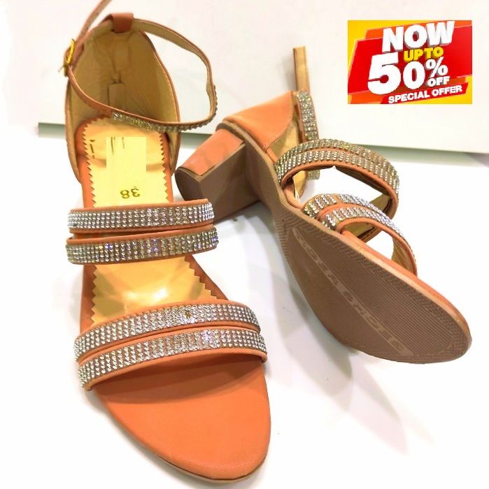 Heels Girls Pink Aqua Green Ankle Straps Heel Sandals SALE Daraz