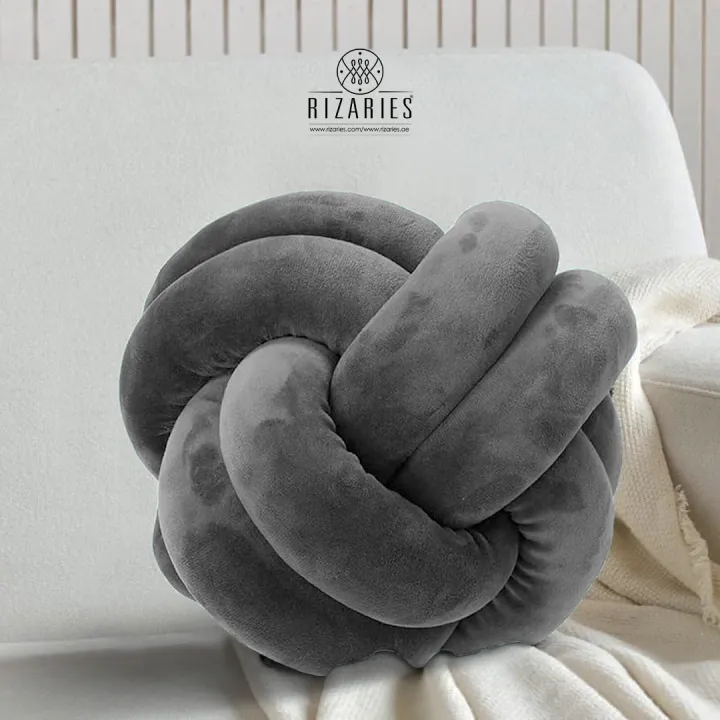 Rizaries%20Knot%20Pillow%20Ball%20Cushion%2023cm%20Soft%20Velvet%20Round%20Throw%20Pillow%20for%20Sofa,%20Bed%20&%20Living%20Room%20Decor%20-%20Image%207