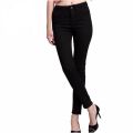 Black stretchable jeans for women. 