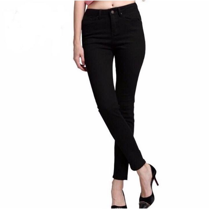 Black stretchable jeans for women