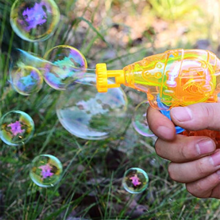 Bubble Maker Toy With Refill Bubble Fluid For Outdoor Fun Party and Play Color May Vary