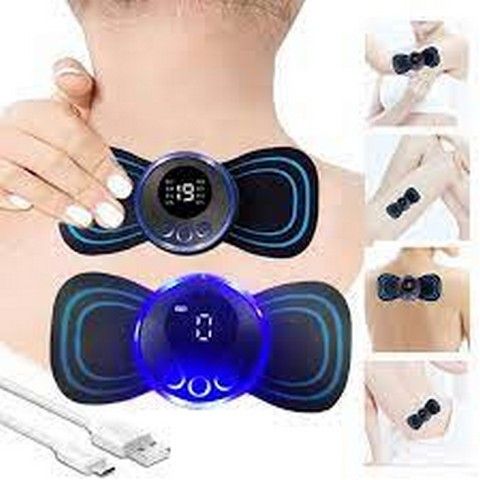 Portable EMS Mini Electric Neck Back Body Massager Cervical Electric Neck Back Massager Muscle Therapy Pressure Pain