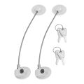 2 Pcs Fridge Lock, Refrigerator Lock for Children, Mini Fridge Locks for Kids, Freezer Lock, Used in Refrigerator Door. 