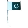 Universal Metal Flag Rod With Pakistani Flag Universal Screw Fitting (Screw Type) Parking Pole with Flag both for Cars and Bike | Premium Quality. 