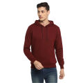 Jack Beos Maroon Fleece Pull Over Hoodie For Men 23082022. 