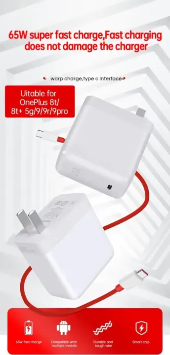 65%20watt%20WARP%20Charger%20for%20OnePlus%20All%20Models%20With%20Data%20Cable%20%7CWarp%20Charger%20for%20OnePlus%20with%20Fast%20Charging%20Cable%20USB%20C%20to%20USB%20C%20-%2065W%20Power%20Adapter%20-%20Image%203