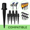 12 Pack Metal Replacement Stakes for Solar Lights Outdoor, 0.78 X 5.35 Inch Solar Pathway Lights Spike Replacer Easy to Use. 