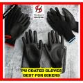 PU coated gloves Palm fit Safety Work glove - Rubber Gloves - 13 guage nylon work Nitrile Gloves Polyester Shell Nitrile Coated Work Gloves - Grip Gloves TPR Coated Precision Work Gloves - bike gloves sport gloves best for work riding Pack of 1 Pair. 