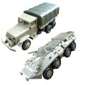 2Pcs/Set 1/72 M35 Truck BTR-80 Cavalry Carrier Model DIY Assembly Craft Kids Bauble. 