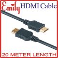 SUPER HDMI LONG CABLE 20M 20 METER BLACK 20 Meter Length (ROUND CABLE) Super Hdmi Long Cable 20M 20 Meter Length for Laptop to LED hdmi Black HDMI Cable High Speed 4K Compatible High Definition Multimedia Interface male to male for Clear Crystal Display T. 