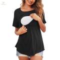 Women's aternity Shirts Fashion Nursing Shirts for Daily om 3pcs. 
