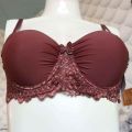 Maroon Color Double Padded Bras | Push-Up Bra With Adjustable Straps For Women. 