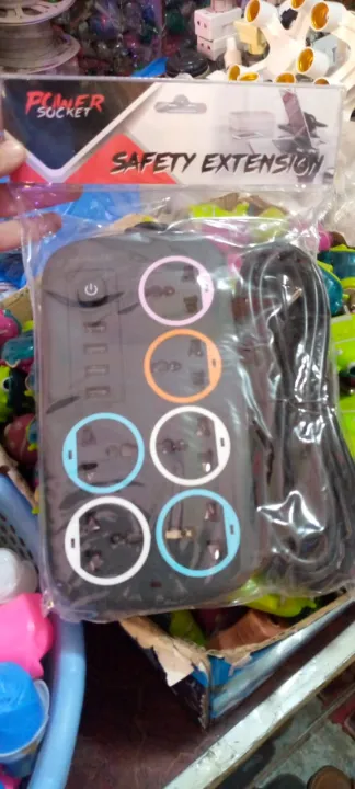 NEW%20Smart%20Universal%20Extension%20Board%206%20Power%20Socket%20+%204%20Usb%20Ports%20Smart%20Plug%20For%20Electronics%20Mobile%20Charging%20Ports%20+%20Vip%20beautiful%20light%20With%205%20Meter%20Heavy%20Duty%20Copper%20Wire%20-%20Image%204