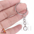 30 Key Rings with Chain and Open Jump Rings for Crafts - Bulk Metal Key Chain Ring Base for DIY Keychain Making. 