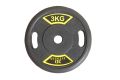 JD Fitness High Quality Professional Rubber Coated Weight Plates (1-Inch Hole) - Durable Strength Training Plates for Home Gym Barbell & Dumbbell Rods - Standard 28mm Size (Single Piece). 
