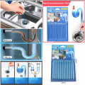 Sani Sticks Keeps Drain Pipes Clean and Deodorizer Unscented Drain Opener Sani Sticks Keeps Drain Clear & Odor-Free Kitchen Dapur Sink and Bathtub Drain Cleaner (Pack of 12 Sticks) Blue Colour Sani Sticks Drain Cleaner and Deodorizer Non-Toxic Enzyme Form. 